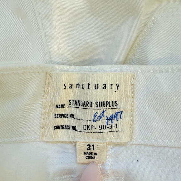 Sanctuary Standard Surplus White Raw Hem Jeans (31) - Picture 7 of 9
